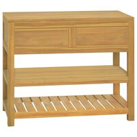 vidaXL Bathroom Cabinet 35.4"x17.7"x29.5" Solid Wood Teak