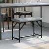 vidaXL Dining Bench Light Grey Steel Medium Durable Dining Bench