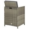 vidaXL Outdoor Dining Set Grey Rattan + Dark Grey Cushion