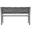 vidaXL Garden Bench Black Steel, plastic 47.2 in Durable Garden Bench
