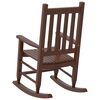 vidaXL Rocking Chair Set of 2 Brown Poplar Wood Kids Durable