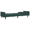 vidaXL Sofa Bed Dark Green Velvet (100% polyester), wood, plastic, foam