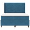 vidaXL Box Spring Bed with Headboard Blue 55.12 x 74.80 in Velvet