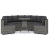 vidaXL 7 Piece Patio Sofa Set with Cushions Poly Rattan Gray