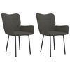 vidaXL Dining Chair Set of 2 Dark Grey