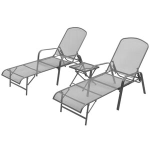 vidaXL Sunlounger Anthracite E-coated, powder-coated steel Large