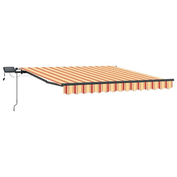 vidaXL Retractable Awning Yellow and Orange 118.11 x 98.43 in fabric