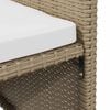 vidaXL Garden Chair Set of 4 Beige and Cream White