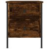 vidaXL Bedside Cabinet Smoked oak Engineered wood, iron Medium