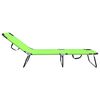 vidaXL Folding Sun Lounger Folding 2 pcs Green 56 x 189 x 87cm fabric