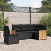 vidaXL Garden Sofa Set Black