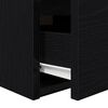 vidaXL Wall-mounted Bedside Cabinet Black Oak Engineered wood