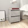 vidaXL Nightstand Concrete grey Engineered wood Small Bedside Cabinet