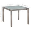 vidaXL Garden Table And Chair Gray, Dark Gray