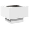 vidaXL Bedside Table White Engineered wood, Glass Small Bedside Table