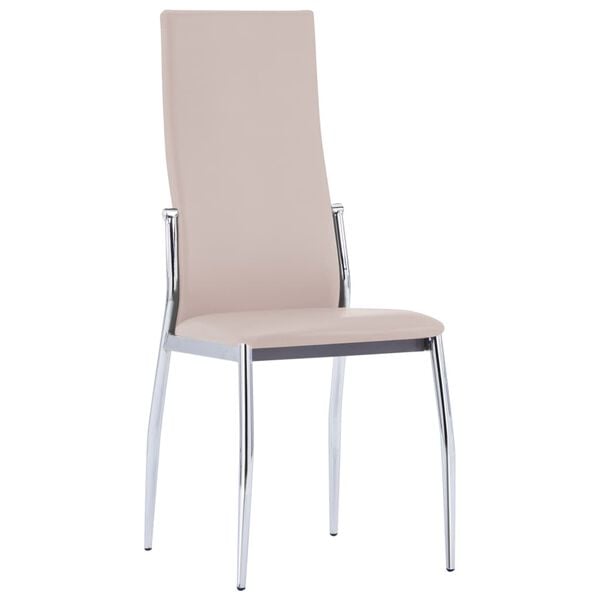 vidaXL Dining Chair Set of 4 Cappuccino