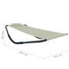 vidaXL Patio Bed Cream 200 x 35.4 " Steel