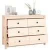vidaXL Side Cabinet Natural Pine Solid Pine Wood Medium Cabinet