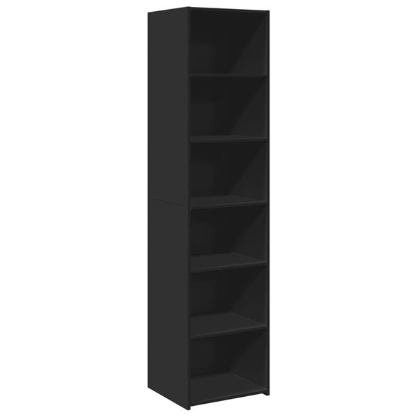 vidaXL Highboard Black Engineered wood Tall Highboard Rectangular