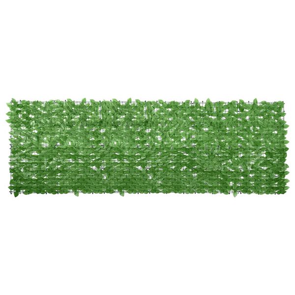 vidaXL Balcony Screen Green Polyethylene, Fabric 118.1x39.4 in