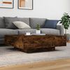 vidaXL Coffee Table Smoked Oak Engineered wood 39.4 x 39.4 x 12.2 in