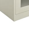 vidaXL Office Cabinet Light grey Steel, tempered glass Standard