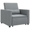 vidaXL Pull out Sofa Bed Single Light grey 35.43 x 64.96 x 34.25 in