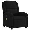 vidaXL Massage Recliner Chair Black Velvet Single Adjustable Armrests
