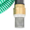 vidaXL Suction Hose Green PVC, Brass Standard Suction Hose Cylindrical