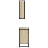 vidaXL Bathroom Furniture Set Sonoma oak Engineered wood, metal Standard