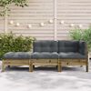 vidaXL Garden Sofa Anthracite Solid Pine Wood 2-Seater Garden Sofa