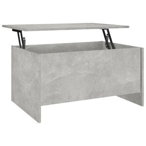 vidaXL Coffee Table Concrete grey Engineered wood Medium Storage