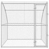 vidaXL Dog Kennel Silver 6.56 x 6.56 x 6.56 ft Galvanised steel