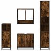 vidaXL Bathroom Furniture Set Smoked Oak Engineered wood, Metal Medium