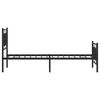 vidaXL Bed Frame Black Powder-Coated Steel 35.4x78.7 in Bed Frame