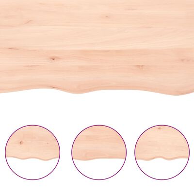 Wooden edge with curved indentation patterns