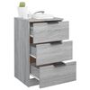 vidaXL Bedside Cabinet Gray Sonoma Engineered Wood 15.7x14.2x25.6 in