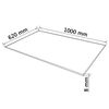 vidaXL Table Top Transparent Tempered Glass 39.4 x 24.4 in Table Top