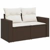 vidaXL Garden Sofa Set Brown PE Rattan 9 Piece Modular Garden Sofa Set