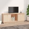 vidaXL TV Cabinet Natural Wood Solid Pine Wood Compact TV Cabinet