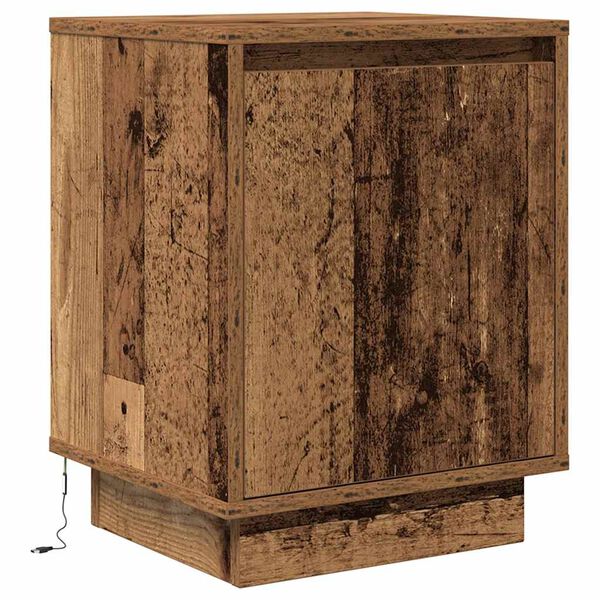 vidaXL Bedside Cabinet Old wood Engineered wood 15.0 x 13.4 x 19.7 in