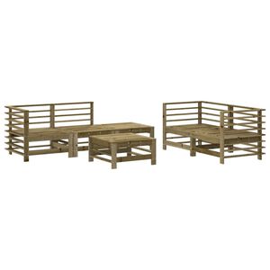 vidaXL Garden Lounge Set Natural Pine Treated Pine Wood, Plywood