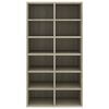 vidaXL Shoe Rack Sonoma Oak Engineered Wood 21.3 x 13.4 x 39.6 in