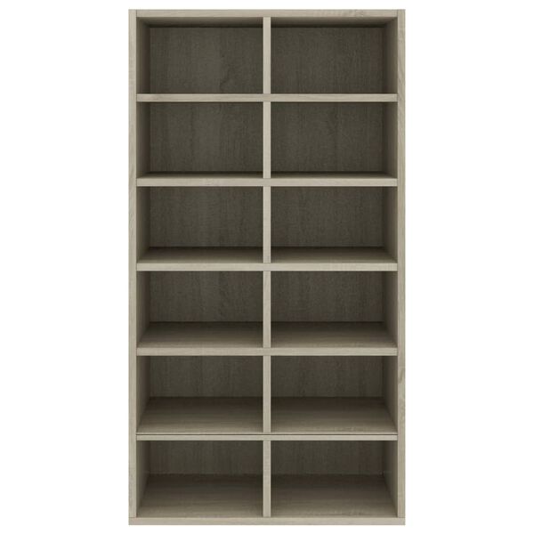 vidaXL Shoe Rack Sonoma Oak Engineered Wood 21.3 x 13.4 x 39.6 in