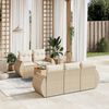 vidaXL Garden Sofa Set Beige Poly Rattan Modular UV-resistant materials