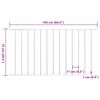 vidaXL Fence Panel Powder-coated Steel 5.4 ft x 2.5 ft White