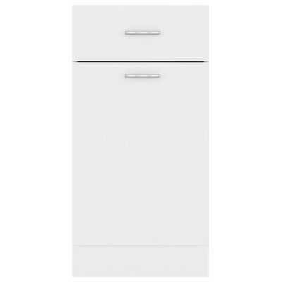 vidaXL Drawer Bottom Cabinet White 15.7"x18.1"x32.1" Engineered Wood