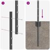 vidaXL Fence Post 5 pcs Grey 47.24 in Steel