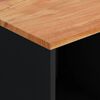 vidaXL Sideboard Natural and Black Solid Acacia Wood and Iron Medium