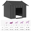 vidaXL Dog House Anthracite Galvanized steel Medium Durable